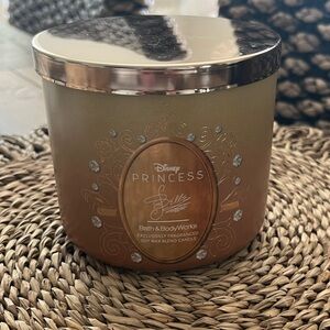 NWT Bath & Body Works Disney Belle 3 wick candle -